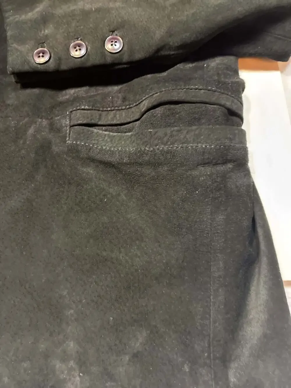 Michael Hoban North Beach Vintage Black Suede Leather Blazer Jacket Size 40